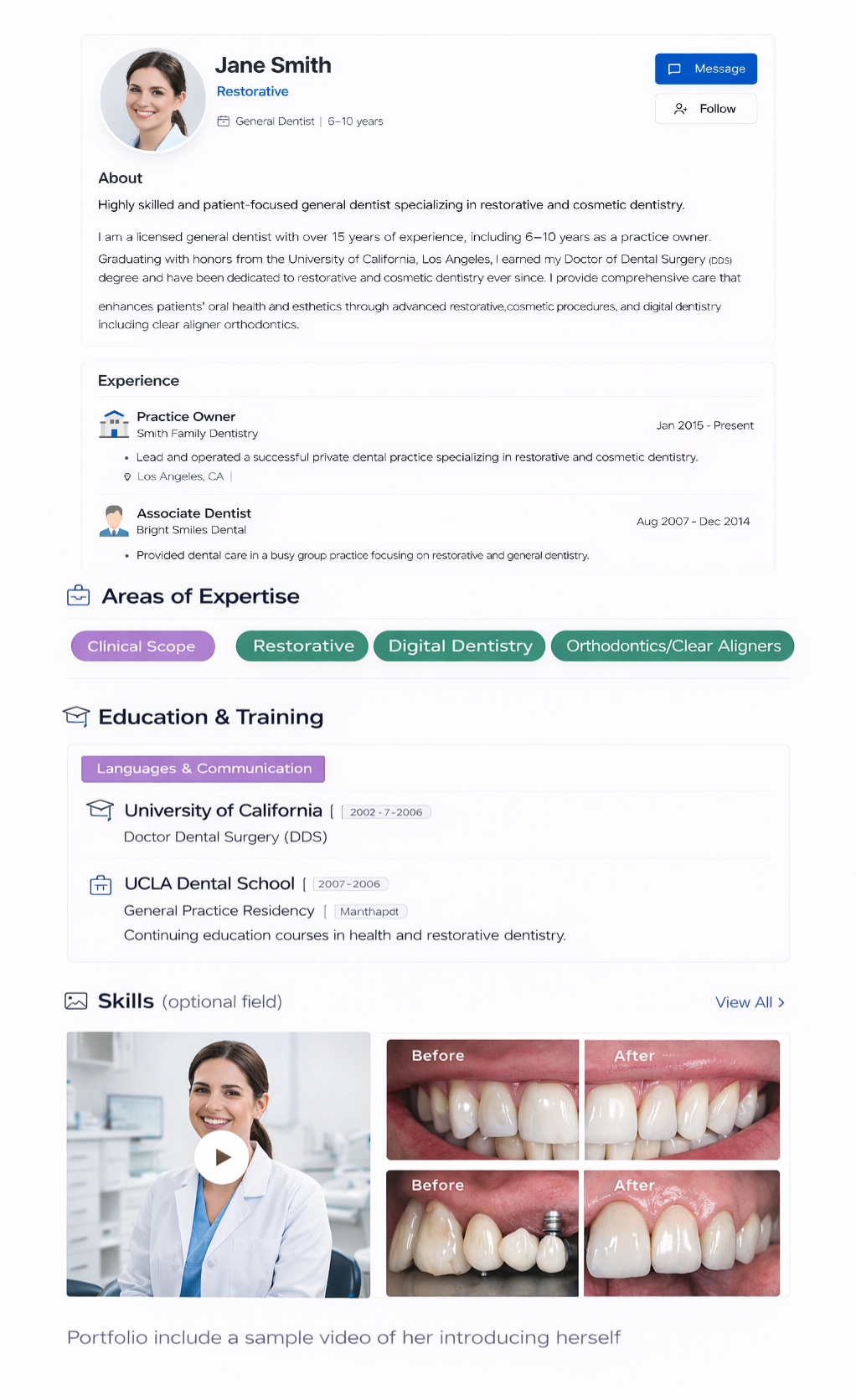 Profile Management Interface